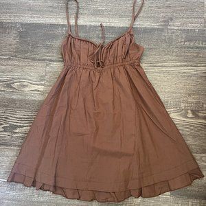 EMPRESS OF LOVE MINI DRESS BROWN